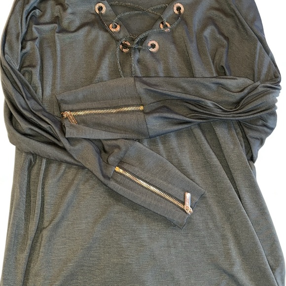 Women’s Calvin Klein green lace up top size XS - Picture 7 of 10